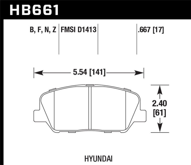 HAWK HP+ Brake Pad Sets - Hawk 10 Hyundai Genesis Coupe (w/o Brembo Breaks) HP+ Autocross Front Brake Pads