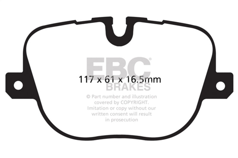 EBC Yellowstuff Brake Pad Sets - EBC 10-12 Land Rover Range Rover 5.0 Supercharged Yellowstuff Rear Brake Pads