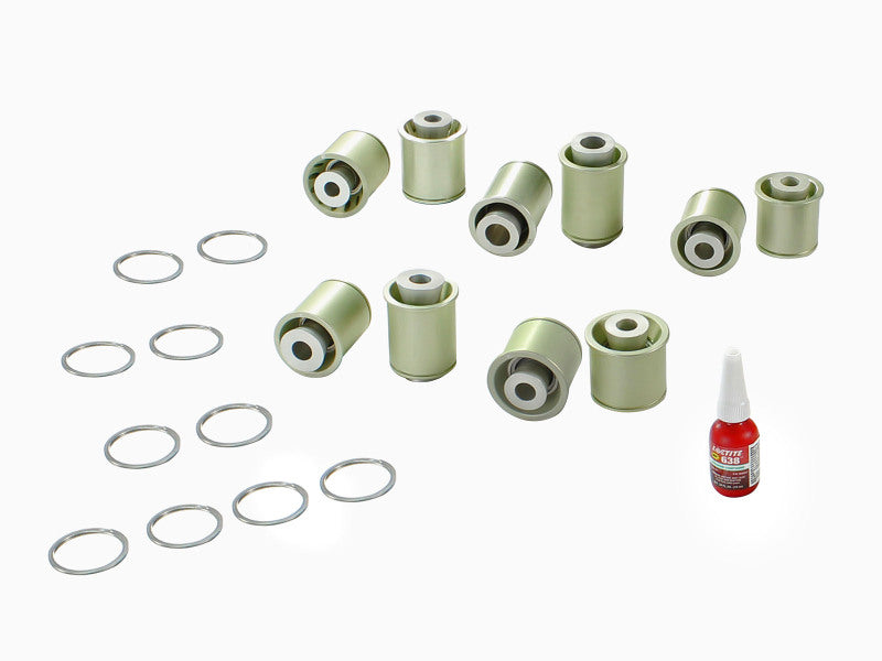 AFE PFADT C/A Bearings - aFe Control PFADT Steel Frame Drag Rear Solid Spherical C/A Bearings Set; Chevy Corvette C5 / C6