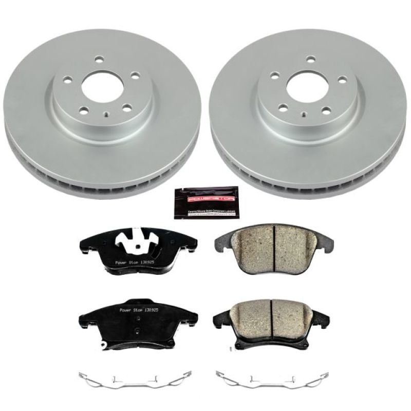 PSB Z17 Evolution Coated Kit - Power Stop 13-19 Ford Fusion Front Z17 Evolution Geomet Coated Brake Kit