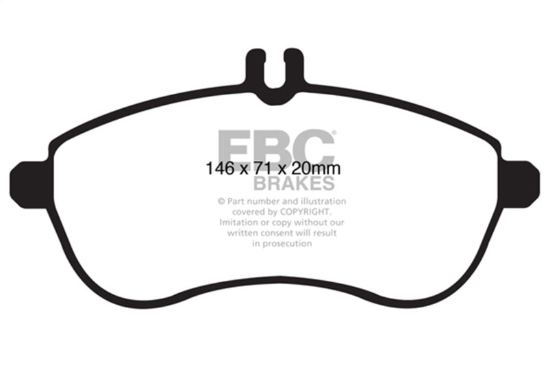 EBC Ultimax2 Brake Pad Sets - EBC 12-14 Mercedes-Benz C250 (W204) 1.8 Turbo Ultimax2 Front Brake Pads