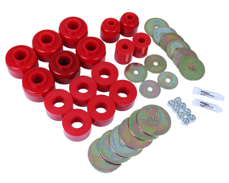 ES Body Mounts - Red - Energy Suspension 03-09 Toyota 4Runner/GX470 / 07-14 FJ Cruiser Red Body Mount Bushing Set