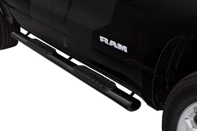 LND Nerf Bars - Black - Lund 10-17 Dodge Ram 2500 Crew Cab 4in. Oval Straight Steel Nerf Bars - Black