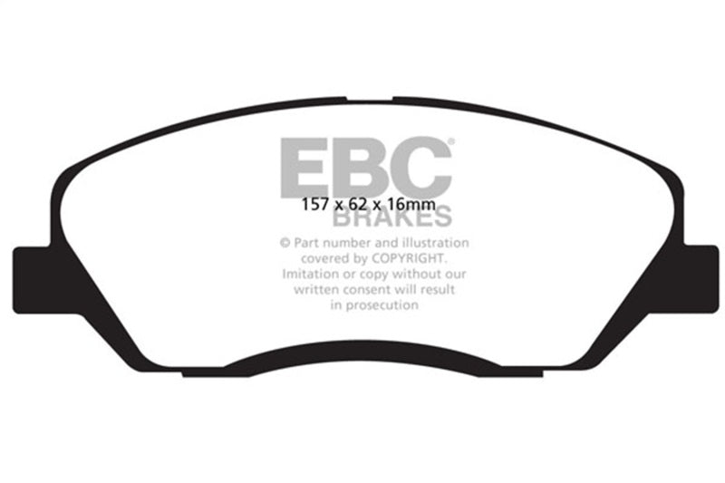 EBC Ultimax2 Brake Pad Sets - EBC 2017-2018 Hyundai Santa Fe (DM) 3.3L Ultimax2 Front Brake Pads