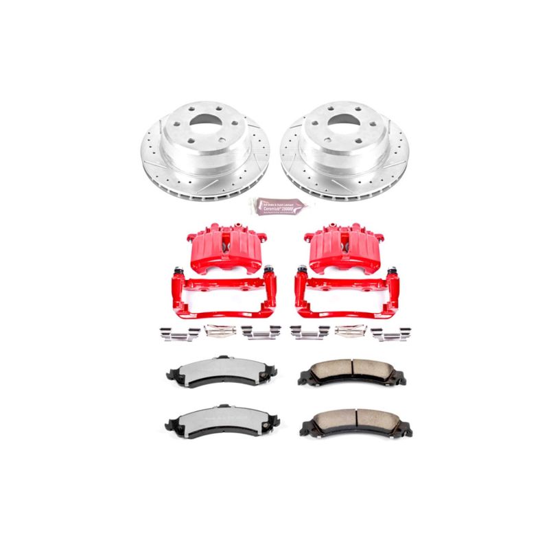 PSB Z36 Truck & Tow Kit w/Cals - Power Stop 02-06 Cadillac Escalade Rear Z36 Truck & Tow Brake Kit w/Calipers