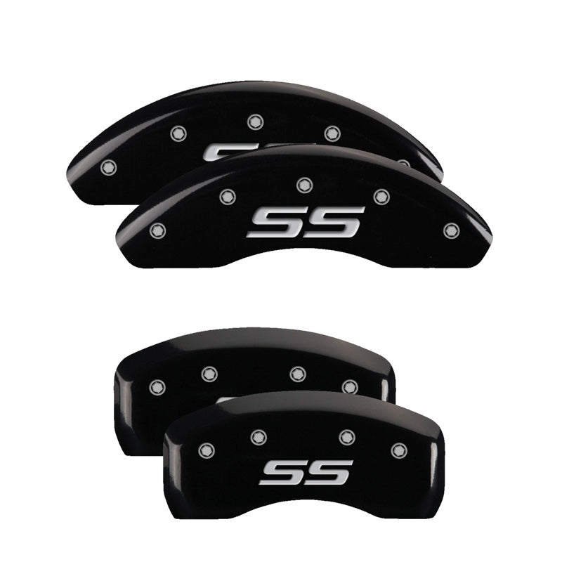 MGP Caliper Covers 4 Logo - MGP 4 Caliper Covers Engraved Front & Rear Monte Carlo style/SS Black finish silver ch