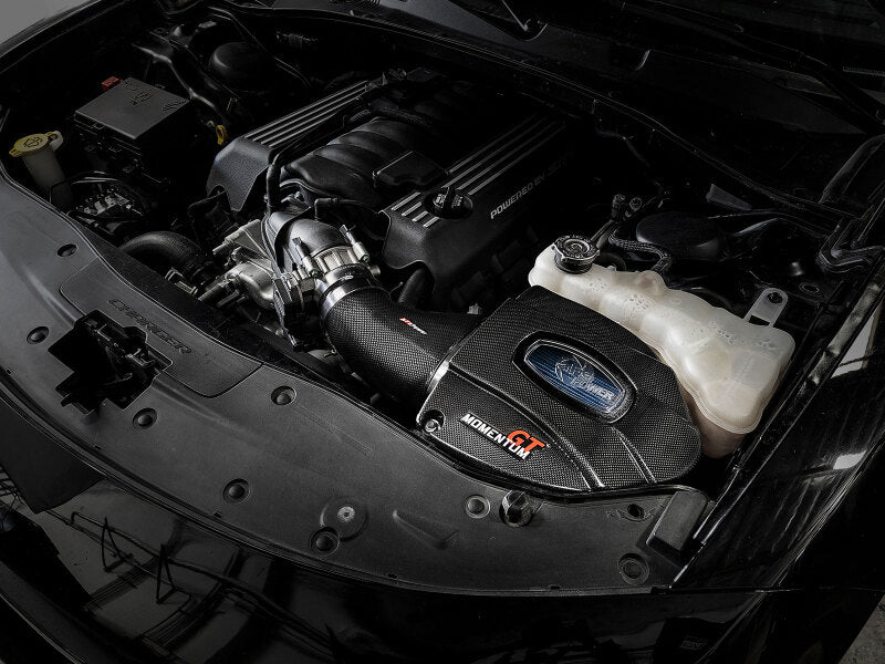 AFE Black Series Carbon Fiber Cold Air Intakes - aFe Momentum Black Series Carbon Fiber Pro 5R Air Intake System 11-19 Dodge Charger SRT8 6.4L