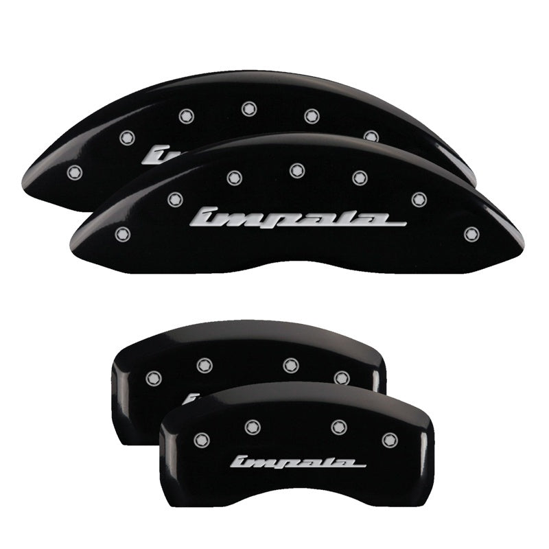 MGP Caliper Covers 4 Logo - MGP 4 Caliper Covers Engraved Front & Rear Impala Black finish silver ch