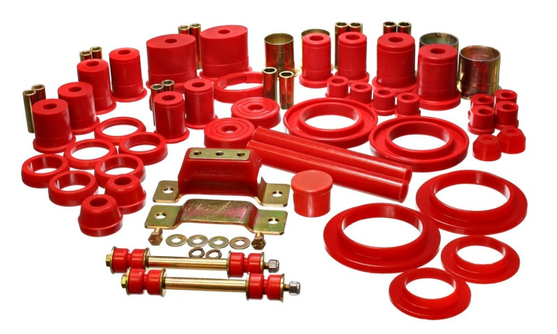 ES Hyper-Flex Sets - Red - Energy Suspension 94-95 Ford Mustang Red Hyper-flex Master Bushing Set w/ V-8