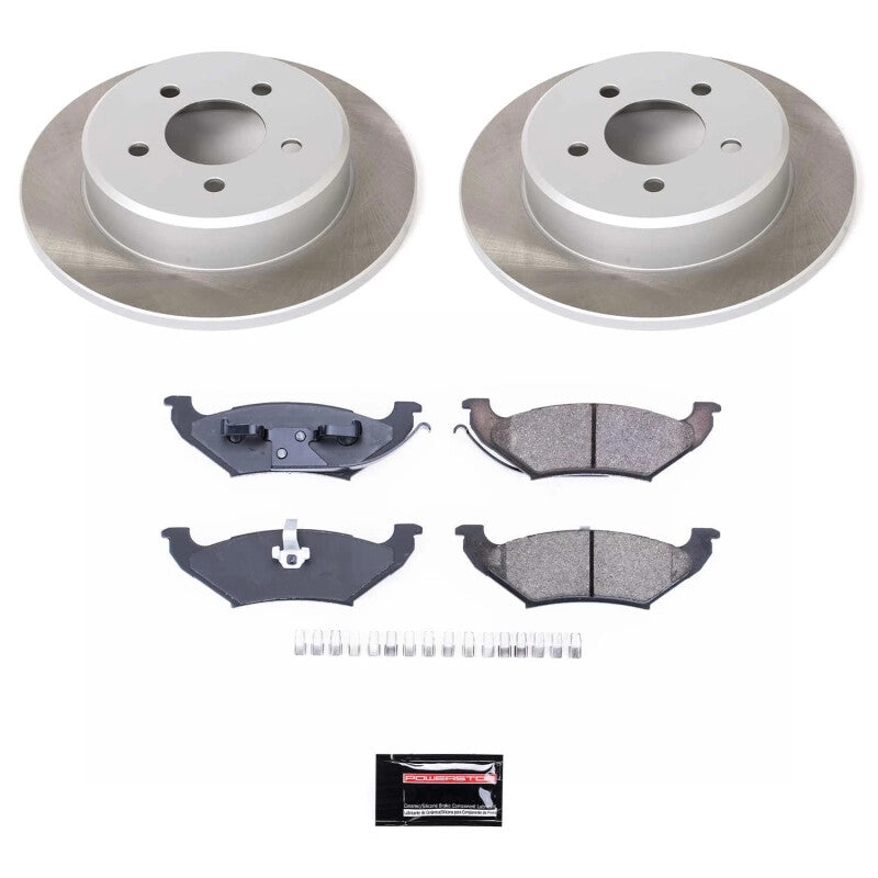 PSB Semi-Coated Rotor Kits - Power Stop 98-00 Plymouth Voyager Rear Semi-Coated Rotor Kit