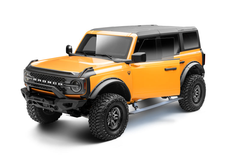 GOR RealTruck VoltStep Running Boards - RealTruck 21-24 Ford Bronco 4dr VoltStep Electric Running Board Kit (No Drill) - Tex. Blk