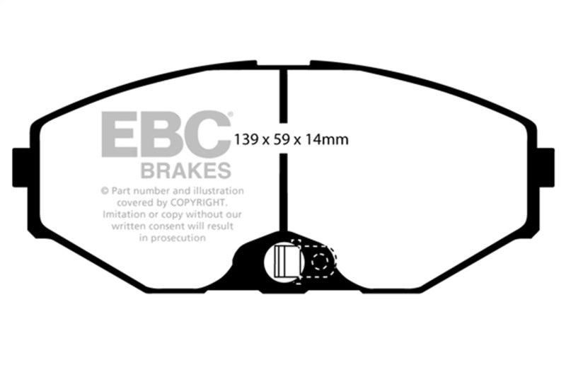 EBC Redstuff Brake Pad Sets - EBC 93-97 Infiniti J30 3.0 Redstuff Front Brake Pads