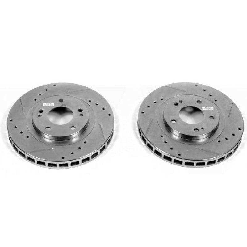 PSB Evolution Drill/Slot Rotor - Power Stop 91-93 Dodge Stealth Front Evolution Drilled & Slotted Rotors - Pair