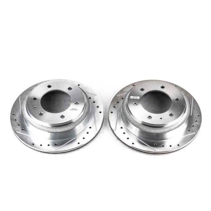 PSB Evolution Drill/Slot Rotor - Power Stop 96-99 Acura SLX Rear Evolution Drilled & Slotted Rotors - Pair