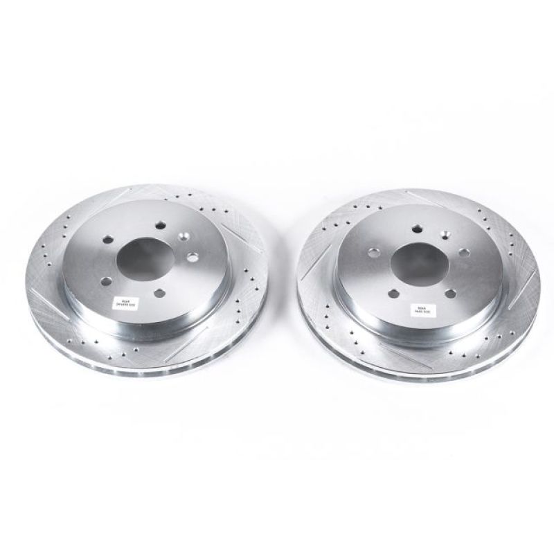PSB Evolution Drill/Slot Rotor - Power Stop 03-07 Cadillac CTS Rear Evolution Drilled & Slotted Rotors - Pair
