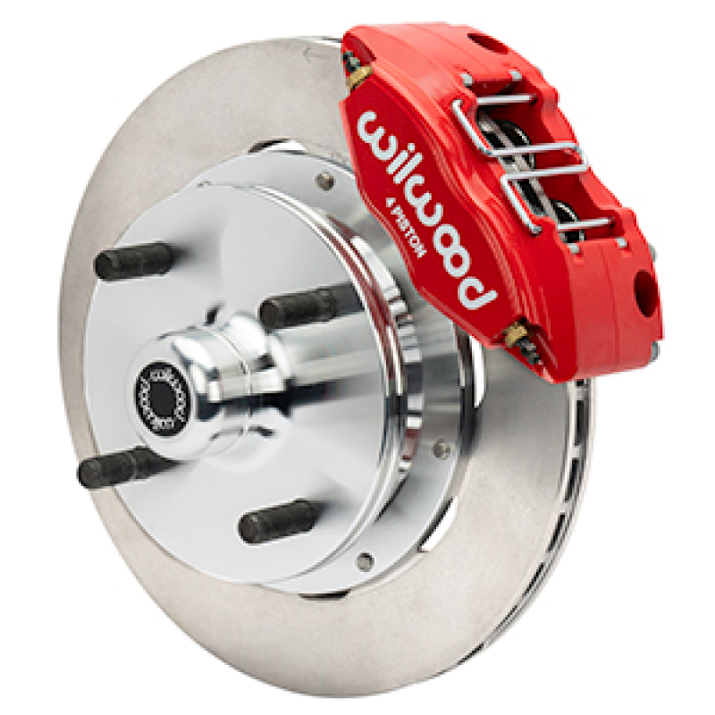 WIL Powerlite Brake Kits - Wilwood 70-72 Porsche 914 Front Powerlite Brake Kit Plain Face - Red