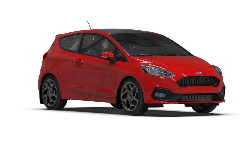 RAL UR Blk Flap/Wht Logo - Rally Armor 18-23 Ford Fiesta ST MK8 Black UR Mud Flap w/White Logo