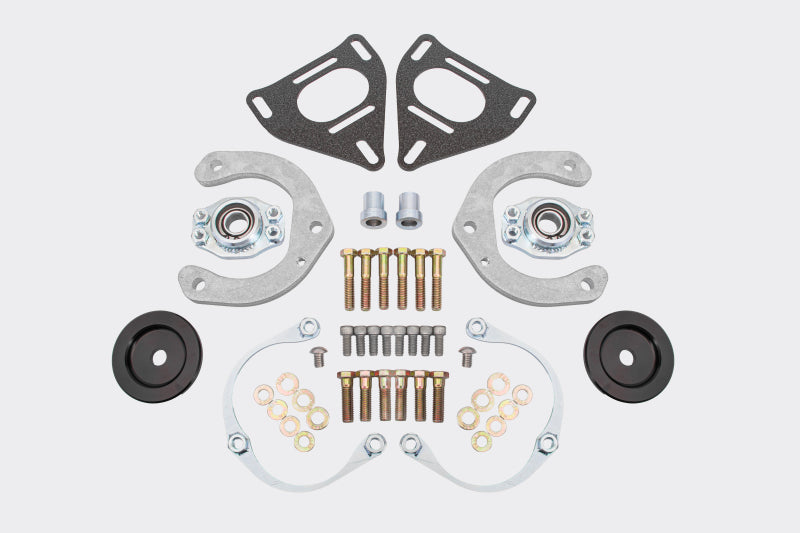 BMR Caster & Camber Plates - BMR 16-24 Chevrolet Camaro Caster Camber Plates (Coil-Over Only) - Black Hammertone
