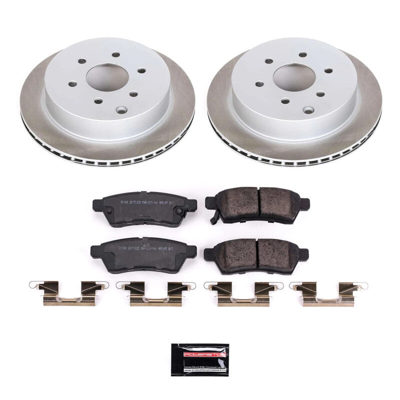 PSB Semi-Coated Rotor Kits - Power Stop 09-12 Suzuki Equator Rear Semi-Coated Rotor Kit