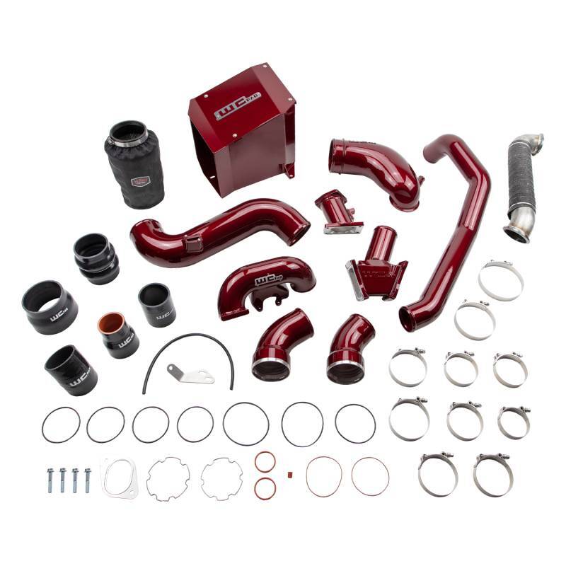 WCF Intake Bundle Kit - Wehrli 07.5-2010 Chevrolet 6.6L Duramax LMM Stage 3 High Flow Bundle Kit - WCFab Red
