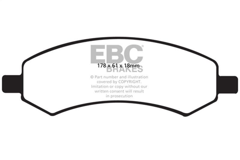 EBC Ultimax2 Brake Pad Sets - EBC 06-09 Chrysler Aspen 4.7 Ultimax2 Front Brake Pads
