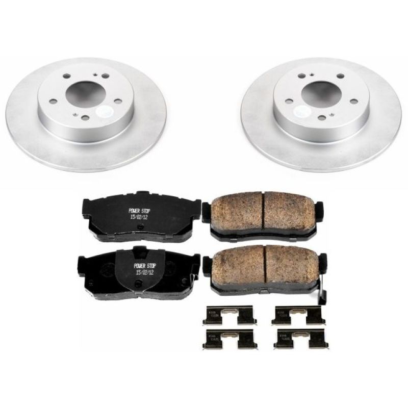 PSB Z17 Evolution Coated Kit - Power Stop 96-01 Infiniti I30 Rear Z17 Evolution Geomet Coated Brake Kit