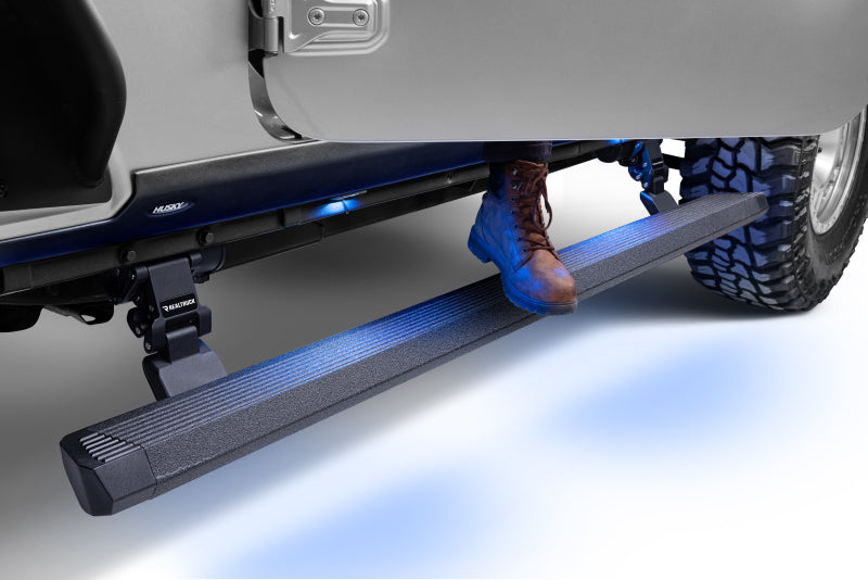 GOR RealTruck VoltStep Running Boards - RealTruck 18-24 Jeep Wrangler 4dr VoltStep Electric Running Board Kit - Bedliner Coating
