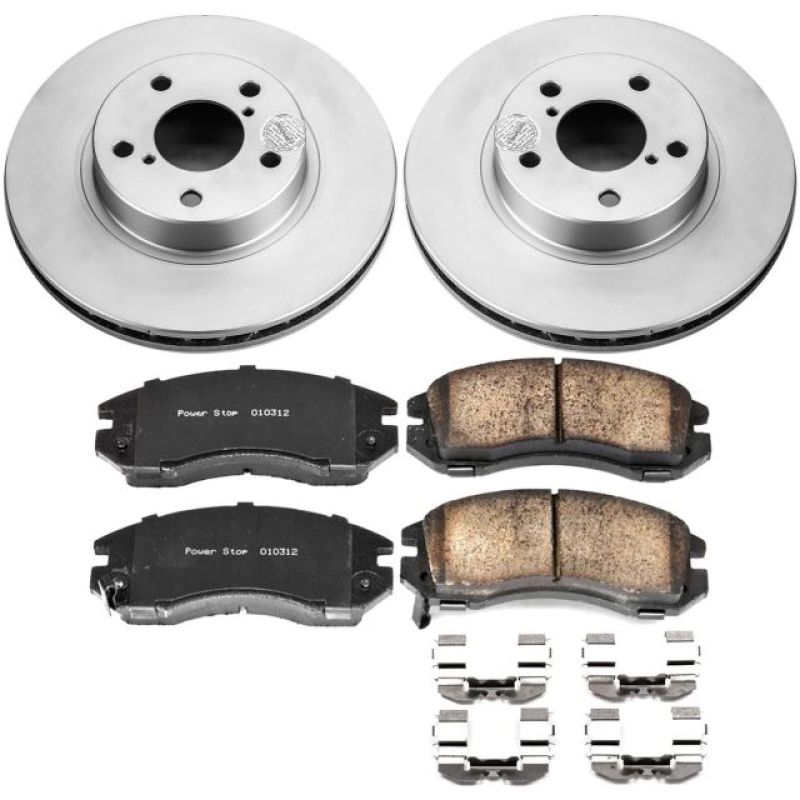 PSB Z17 Evolution Coated Kit - Power Stop 93-96 Subaru Impreza Front Z17 Evolution Geomet Coated Brake Kit