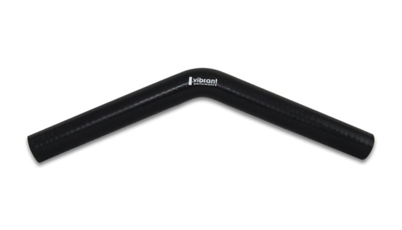 VIB 4 Ply Hoses - Vibrant 4 Ply Reinforced Silicone Elbow Connector - 1.25in ID x 8in Leg 45 Deg Elbow (BLACK)