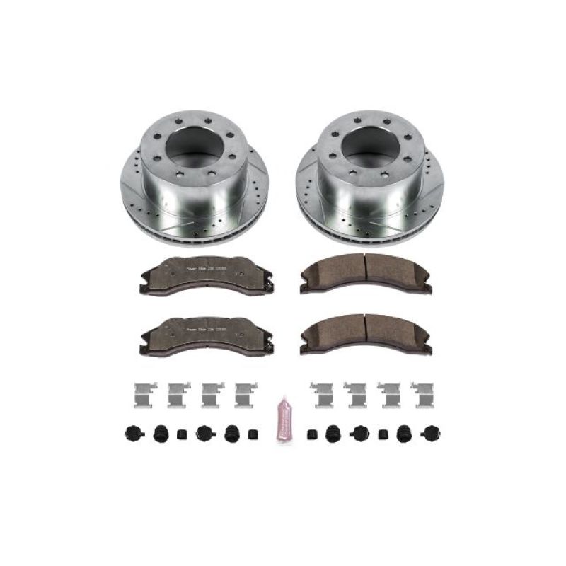 PSB Evolution Drill/Slot Rotor - Power Stop 11-20 GMC Sierra 3500 HD Rear Z36 Truck & Tow Brake Kit