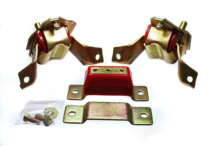 ES Eng/Trans Combo Kit - Red - Energy Suspension 84-95 Ford Mustang 5.0 (302c.i.) V8 Red Motor & Transmission Mount Set