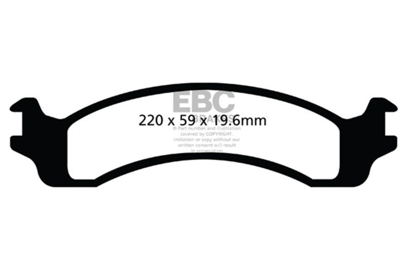 EBC Greenstuff Brake Pad Sets - EBC 00-02 Dodge Ram 2500 Pick-up 5.2 2WD (Pad with wear sensor) Greenstuff Front Brake Pads