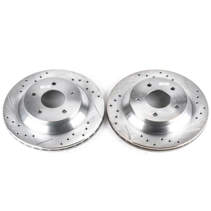 PSB Evolution Drill/Slot Rotor - Power Stop 88-95 Chevrolet Corvette Front Evolution Drilled & Slotted Rotors - Pair