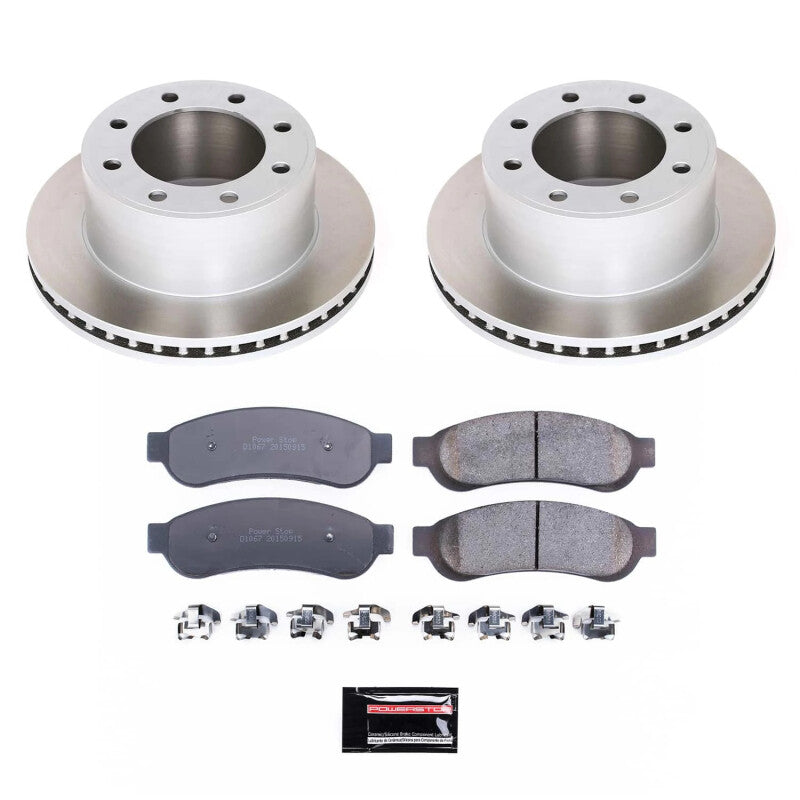 PSB Semi-Coated Rotor Kits - Power Stop 07-10 Ford F-350 Super Duty Rear Semi-Coated Rotor Kit