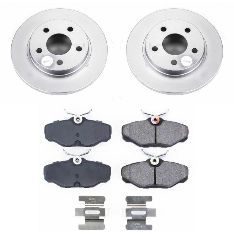 PSB Z17 Evolution Coated Kit - Power Stop 93-05 Ford Taurus Rear Z17 Evolution Geomet Coated Brake Kit