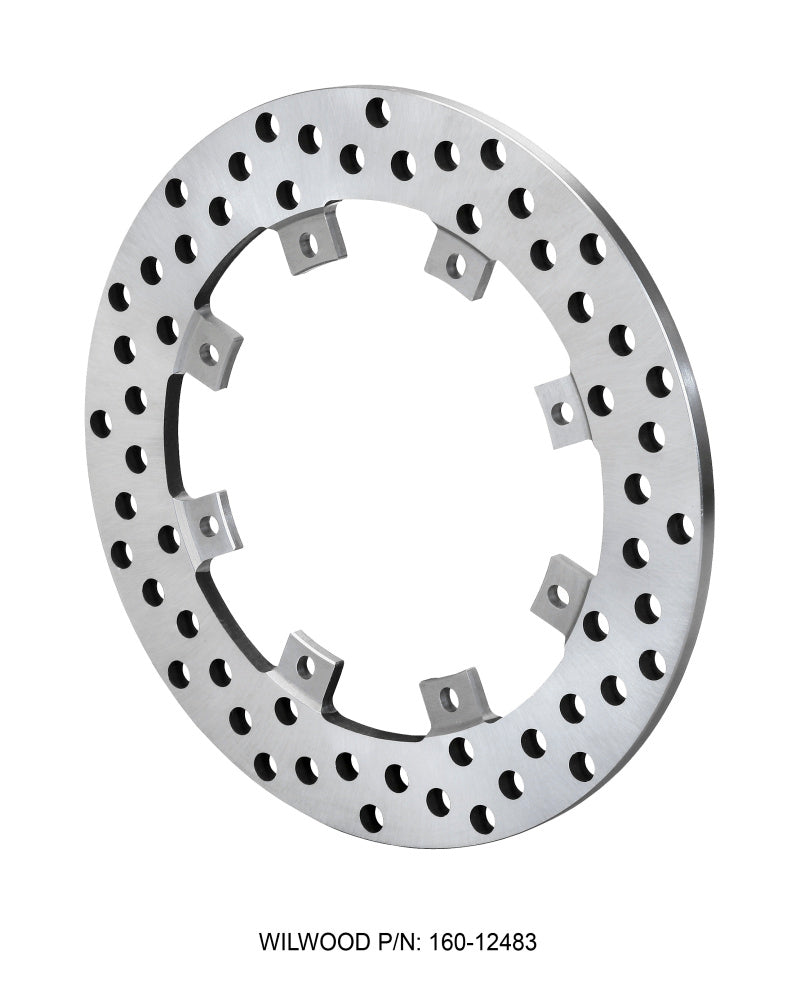 WIL Rotors - Wilwood Rotor-SuperAlloy-Rear Drag-Drilled 11.44 x .350 - Dynamic (Snap Ring Mnt)