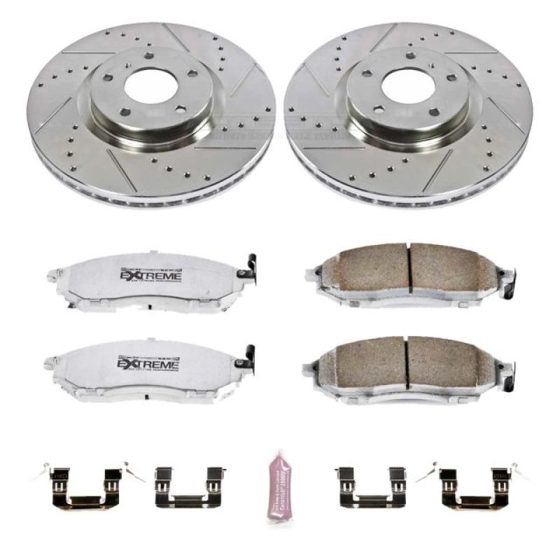 PSB Z26 Street Warrior Kit - Power Stop 08-12 Infiniti EX35 Front Z26 Street Warrior Brake Kit