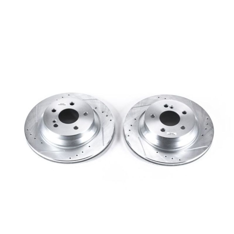 PSB Evolution Drill/Slot Rotor - Power Stop 15-18 Mercedes-Benz CLS400 Rear Evolution Drilled & Slotted Rotors - Pair