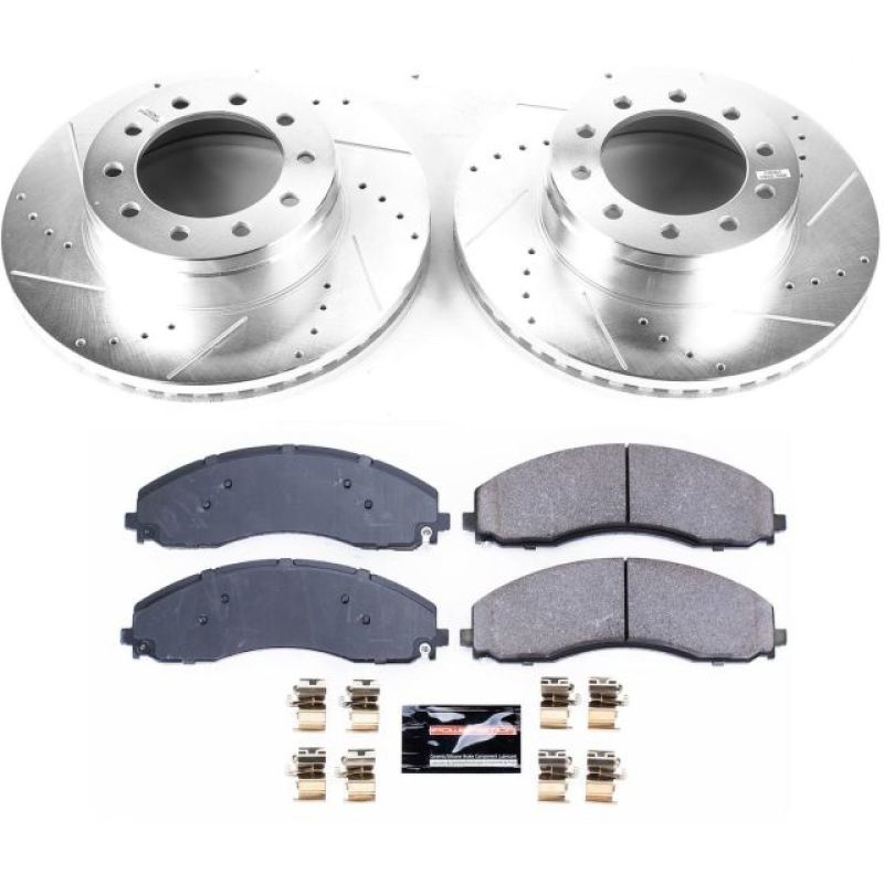 PSB Evolution Drill/Slot Rotor - Power Stop 17-22 Ford F-550 Super Duty Front Z23 Evolution Brake Kit