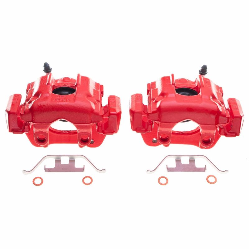 PSB Red Calipers - Power Stop 04-10 BMW X3 Rear Red Calipers - Pair