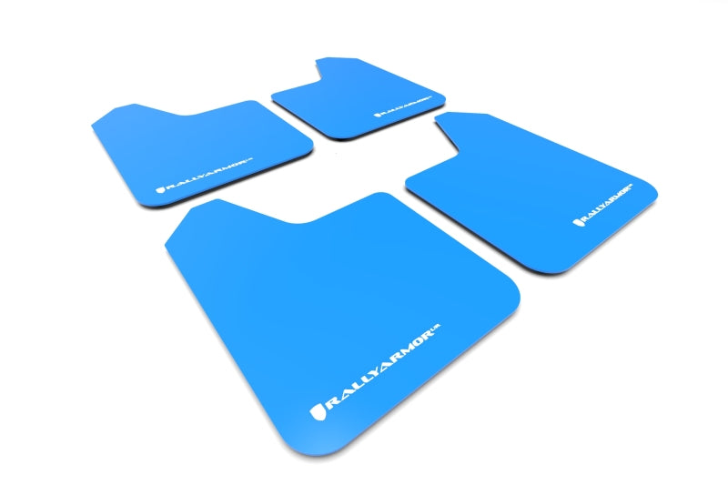 RAL UR Blue Flap/Wht Logo - Rally Armor Universal Fit (No Hardware) Blue UR Mud Flap White Logo