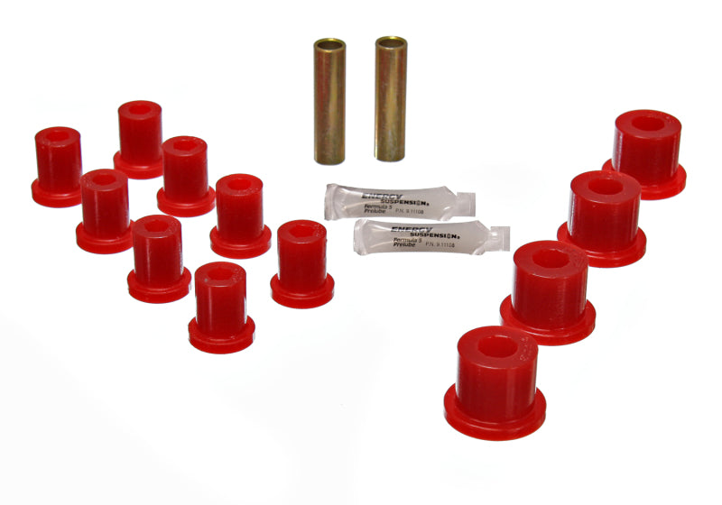 ES Spring/Shackle Bush - Red - Energy Suspension Jeep Spring Bushing Set - Red