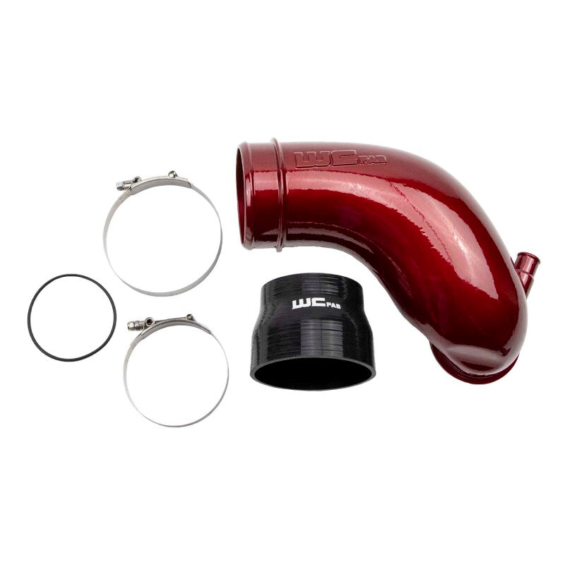 WCF Intake Horn - Wehrli 06-10 Chevrolet 6.6L LBZ/LMM Duramax 3.5in Intake Horn - WCFab Red