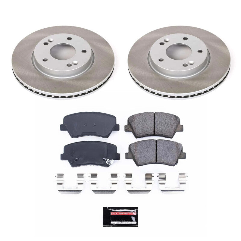PSB Semi-Coated Rotor Kits - Power Stop 14-16 Kia Forte5 Front Semi-Coated Rotor Kit