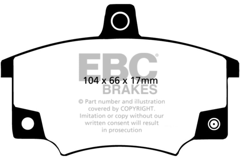 EBC Greenstuff Brake Pad Sets - EBC 83 Fiat 124 Spider 2 Greenstuff Front Brake Pads