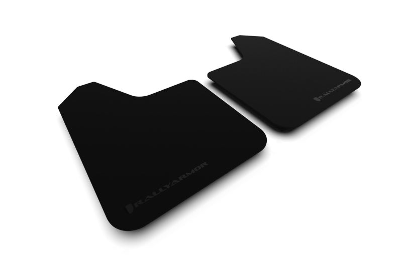 RAL Basic Blk Flap/Rd Logo - Rally Armor Universal Basic Mud Flap w/ Red Logo - Pair