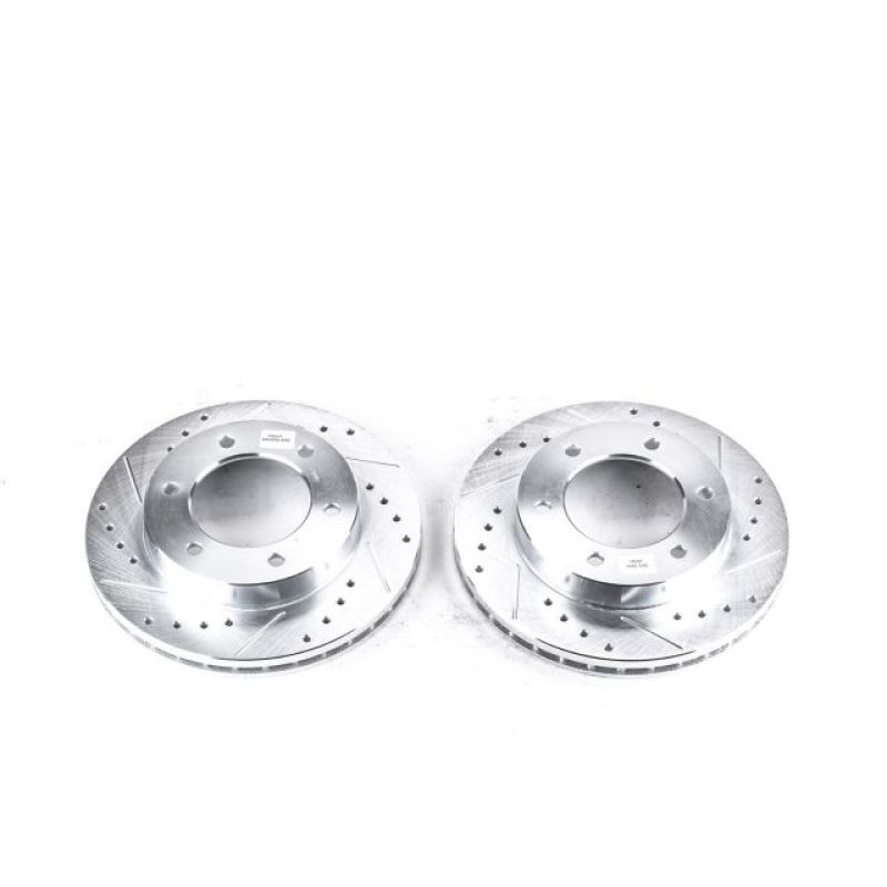 PSB Evolution Drill/Slot Rotor - Power Stop 2002 Honda Passport Front Evolution Drilled & Slotted Rotors - Pair