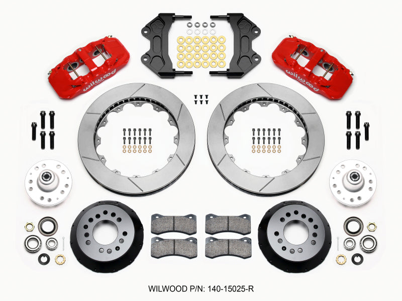 WIL Aero Brake Kit - Wilwood AERO6 Front Hub Kit 15.00-Red WWE ProSpindle