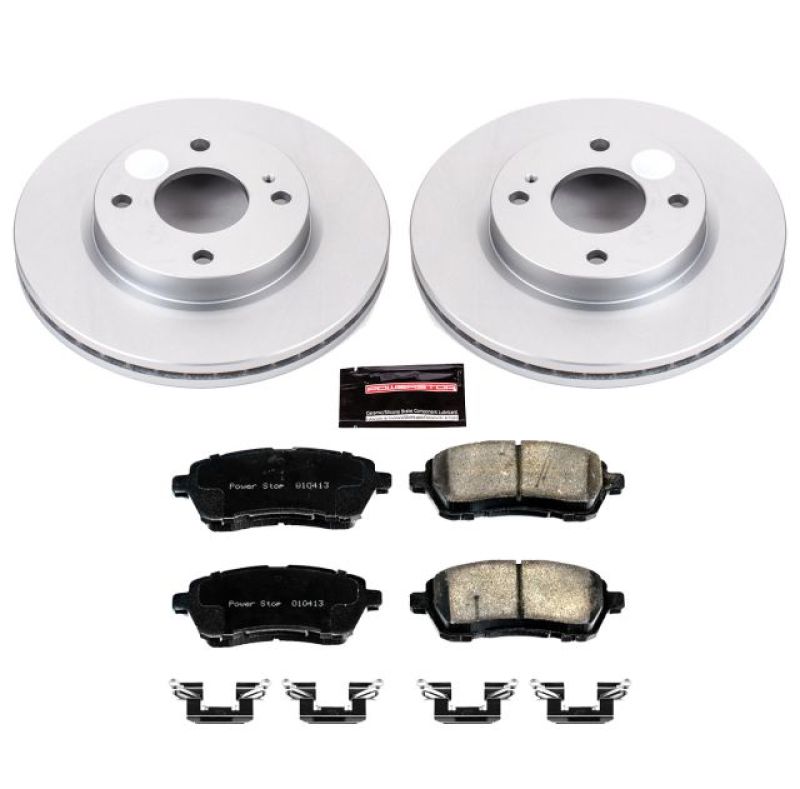 PSB Z17 Evolution Coated Kit - Power Stop 11-19 Ford Fiesta Front Z17 Evolution Geomet Coated Brake Kit
