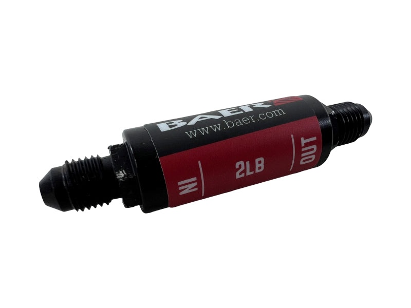 BAE Residual Pressure Valve - Baer Brakes Residual Valve - 2LB, -3AN Fittings